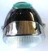Headlight oval egg lamp black complete